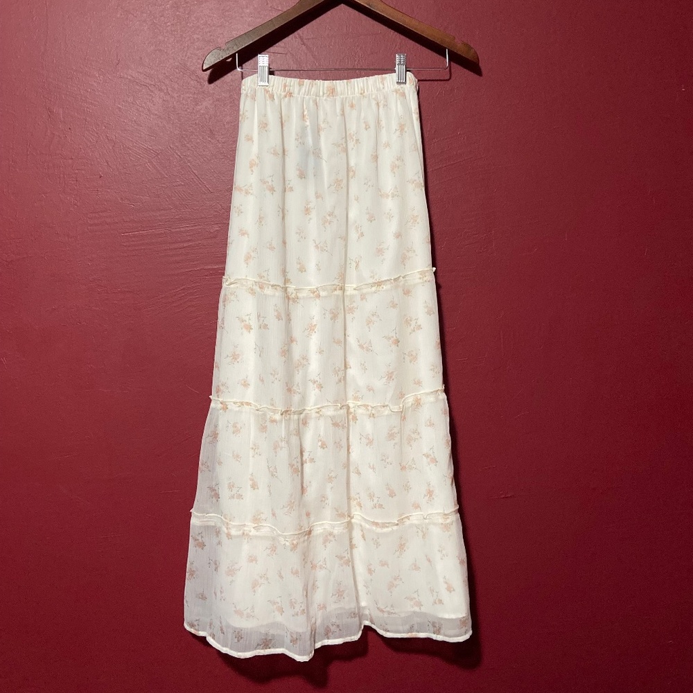 Hollister Cream Floral Maxi Skirt - Picture 6 of 6